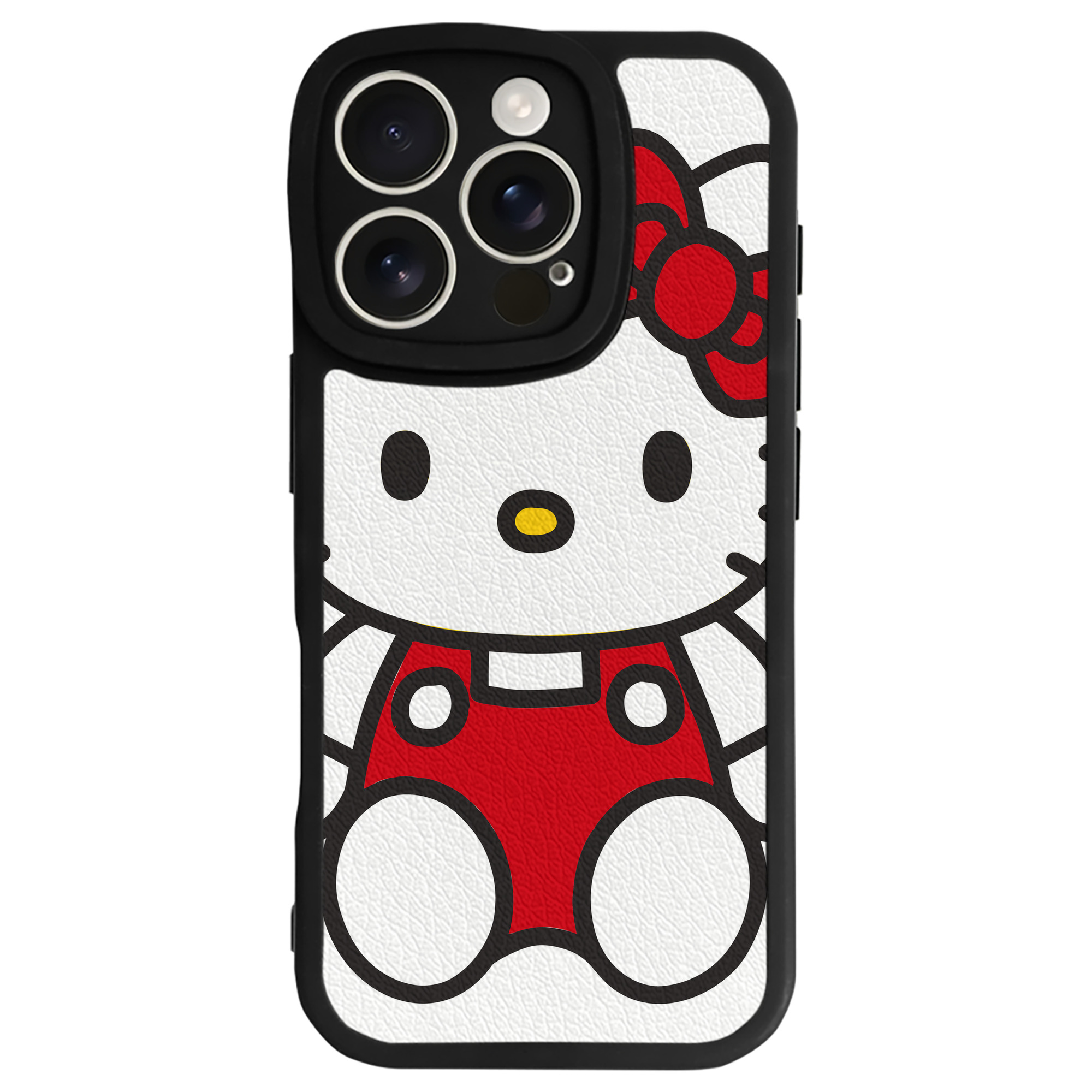 （画像用） Hello Kitty ハローキティ 【iPhone 16シリーズ対応】シリコンスマホケース（レザー調） 材質：シリコン